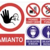 Cartel multiseñal amianto lona 100 X 70 CM